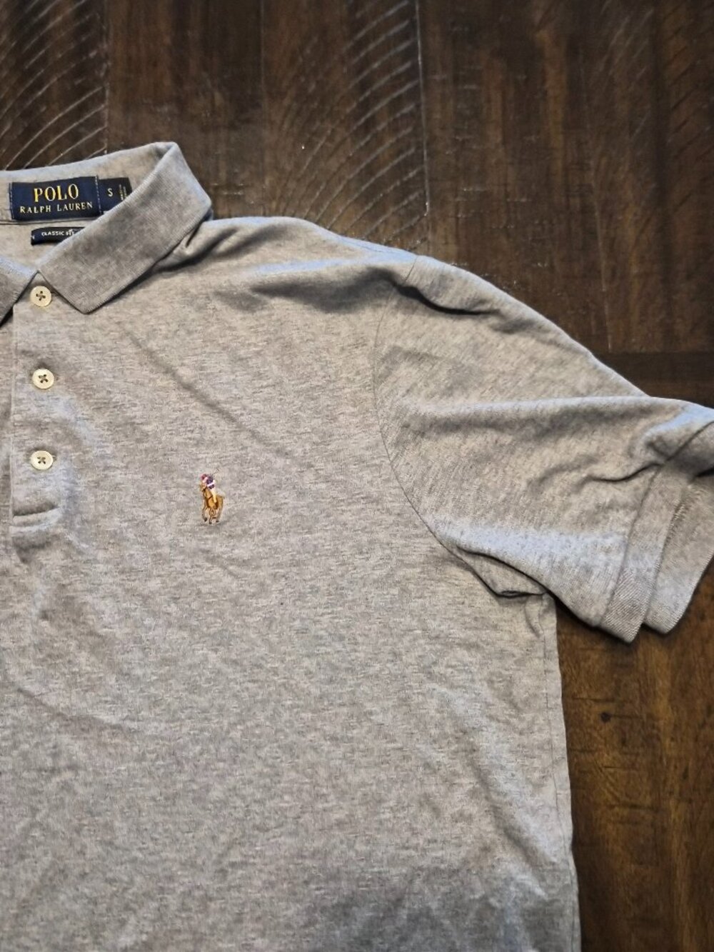 Polo Ralph Lauren Polo Shirt Mens Small Classic Fit Gray Golf Preppy H098